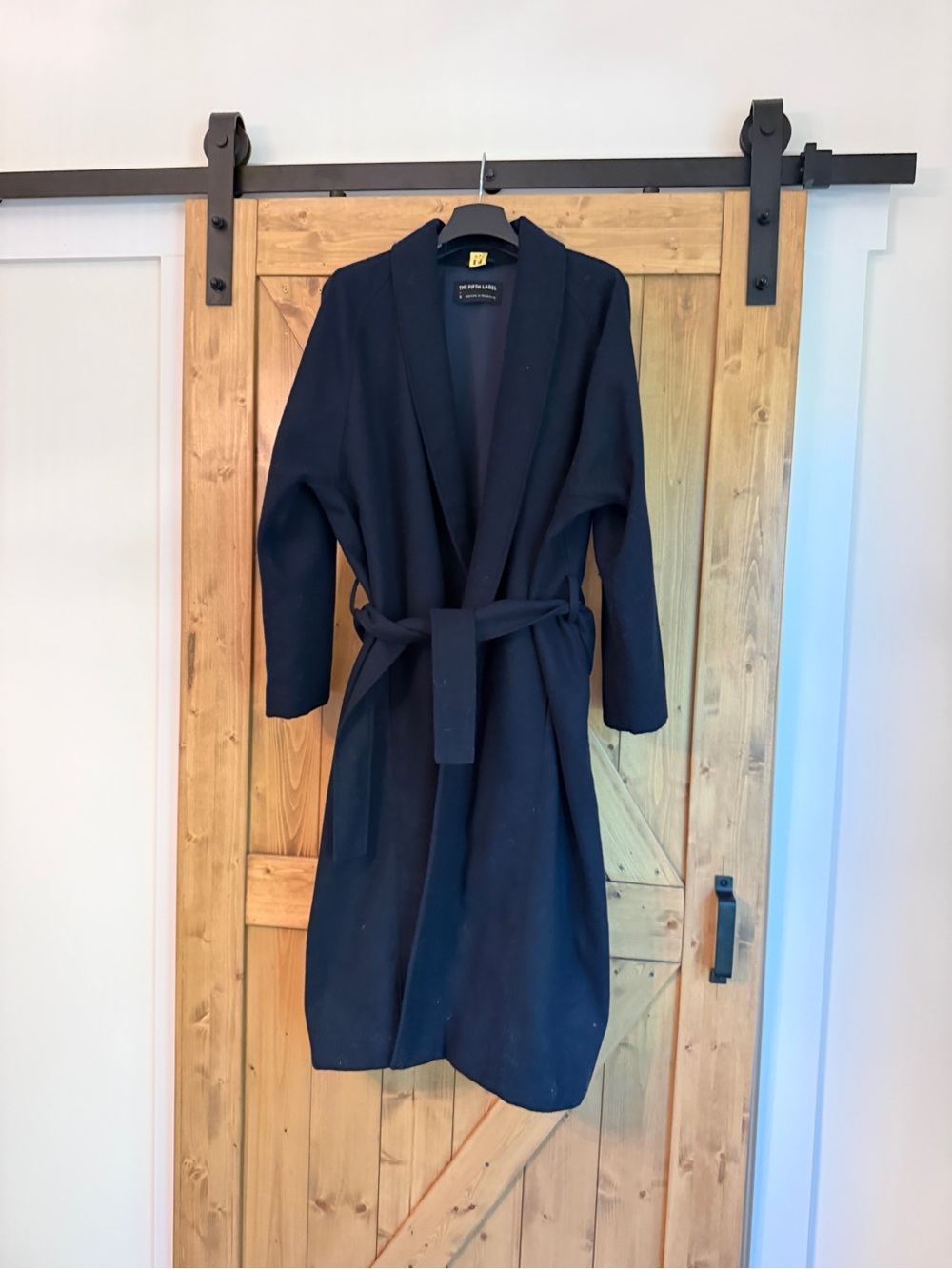The Fifth Label Dark Navy Self-Tie Trench Coat